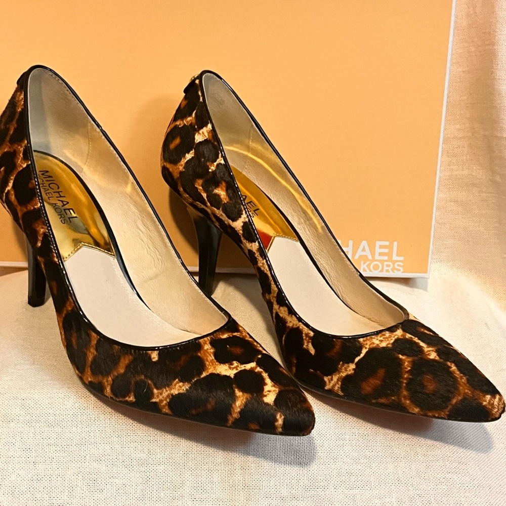 Michael Kors Animal Print Heels - Brown and Black